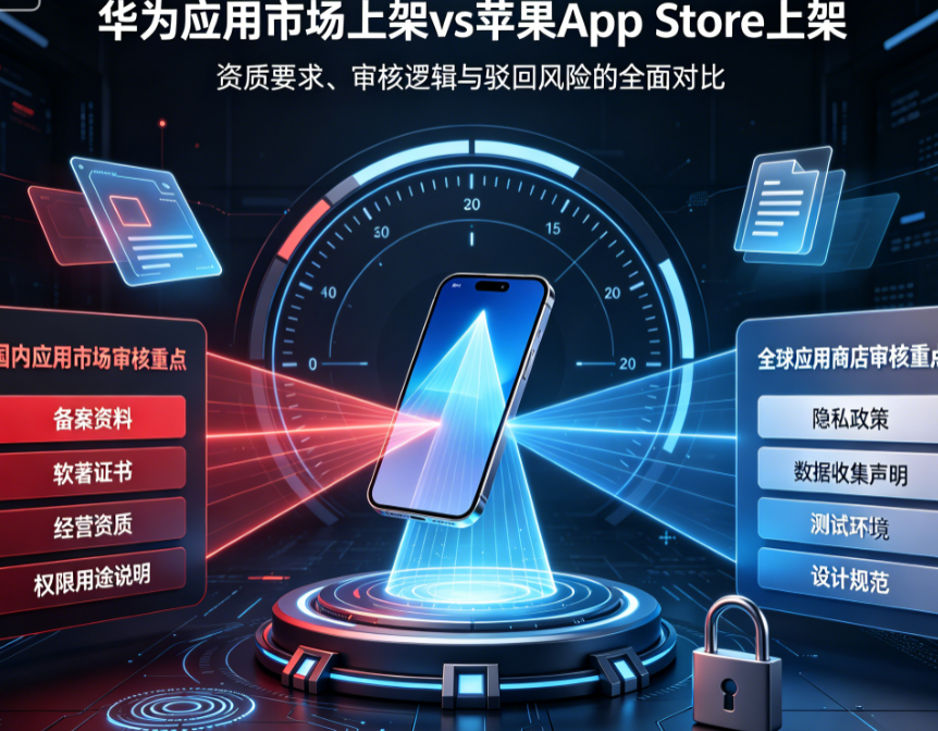 华为应用市场上架vs苹果App Store上架：资质要求与审核侧重点的全面对比