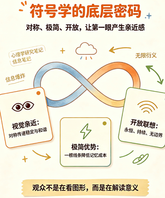 无限循环符号Logo为什么适合大部分企业?从符号学到品牌识别系统分析