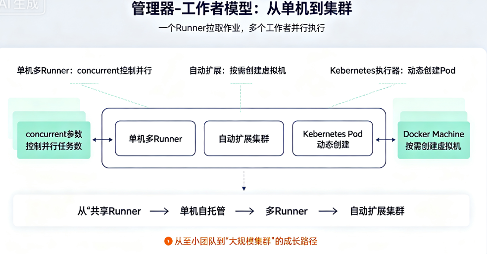 GitLab CI/CD为什么选择GitLab Runner?Runner的架构与部署策略是什么?