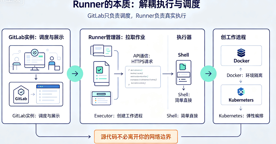 GitLab CI/CD为什么选择GitLab Runner?Runner的架构与部署策略是什么?