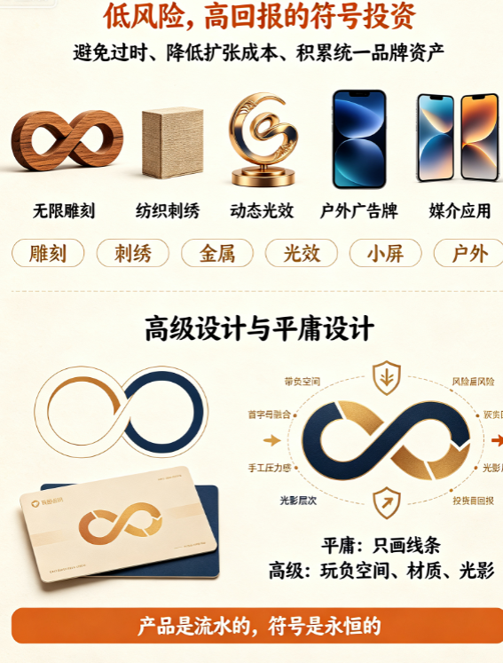 无限循环符号Logo为什么适合大部分企业?从符号学到品牌识别系统分析