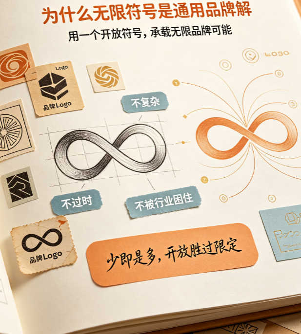 无限循环符号Logo为什么适合大部分企业?从符号学到品牌识别系统分析