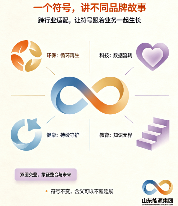 无限循环符号Logo为什么适合大部分企业?从符号学到品牌识别系统分析