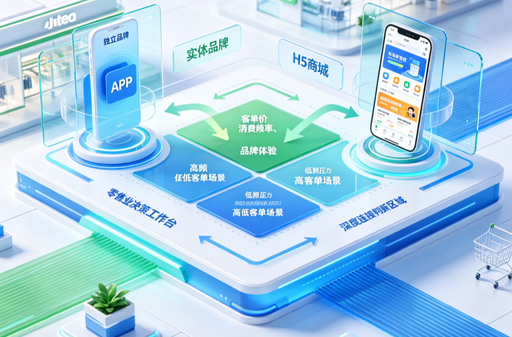 独立APP vs H5商城：实体店数字化转型的两种技术方案怎么选?