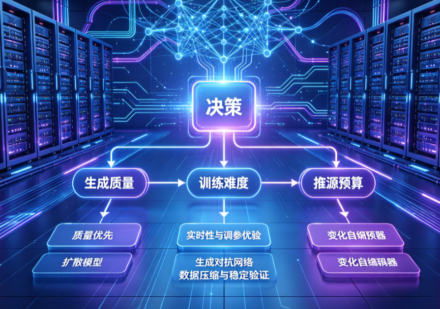 扩散模型vs生成对抗网络vs变分自编码器：三种AI图像生成技术的原理对比