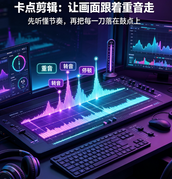 怎么听懂音乐的重音?怎么让画面踩准每一个点?——卡点视频剪辑的声画同步全攻略