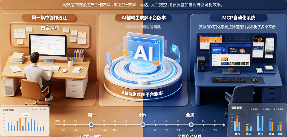 手动发帖 vs MCP自动发帖：同样的内容池，效率差距背后的本质差异