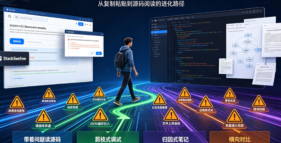 彻底搞懂CSDN踩过的10个技术坑与从复制粘贴到读懂源码的成长路径!