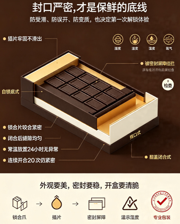 开合方式+内托卡位+封口紧密度:3个维度拆解黑巧克力异型盒的结构语言