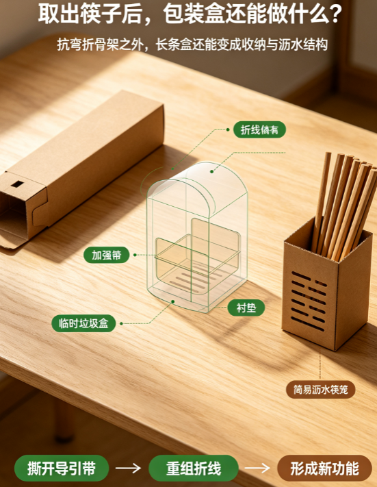 长条纸盒 vs 常规方盒:筷子包装结构设计有何特殊讲究?