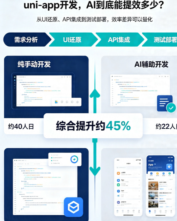 纯手动开发 vs AI辅助开发：uni-app项目从需求到上线的效率对比实测