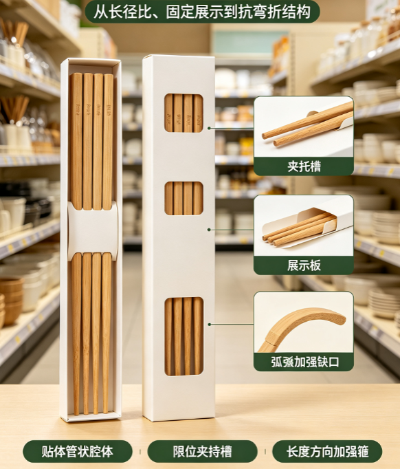 长条纸盒 vs 常规方盒:筷子包装结构设计有何特殊讲究?