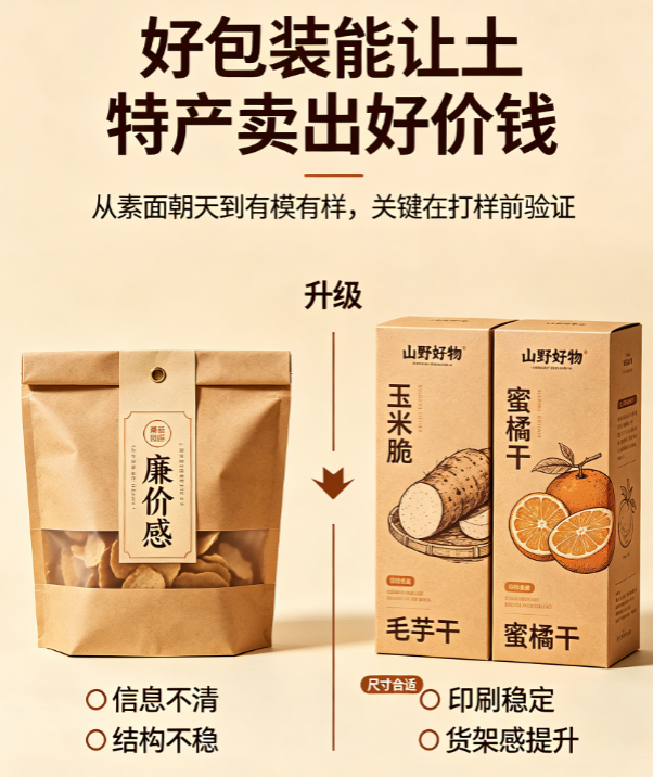 干货农产品包装如何出彩?双插盒样机快速验证设计效果