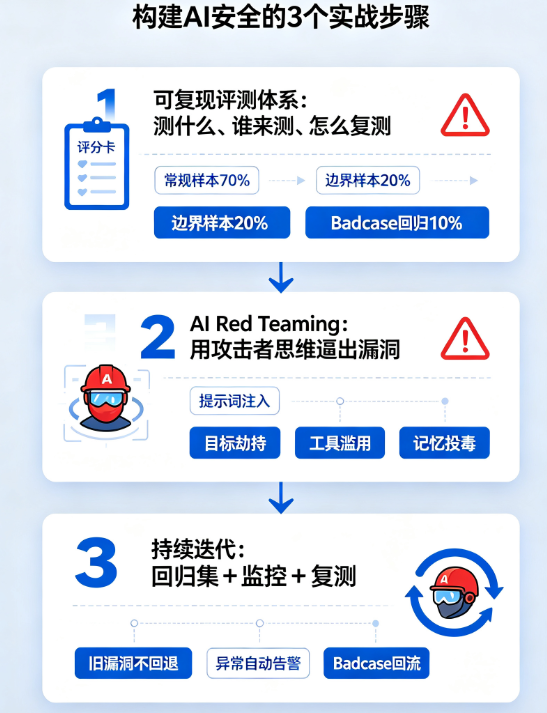 Red Teaming + 持续评测：构建AI应用“防弹衣”的3个实战步骤