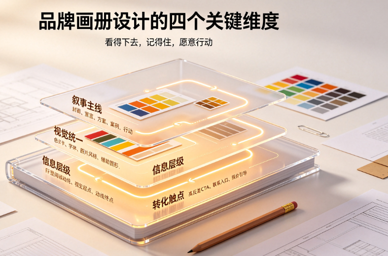 战略级品牌画册的4个设计原则:叙事结构、视觉语言、信息层级、转化引导