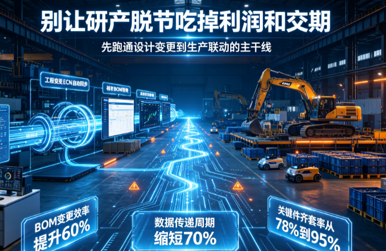 从图纸到车间零延迟:工程机械研发生产数据一体化平台选型指南