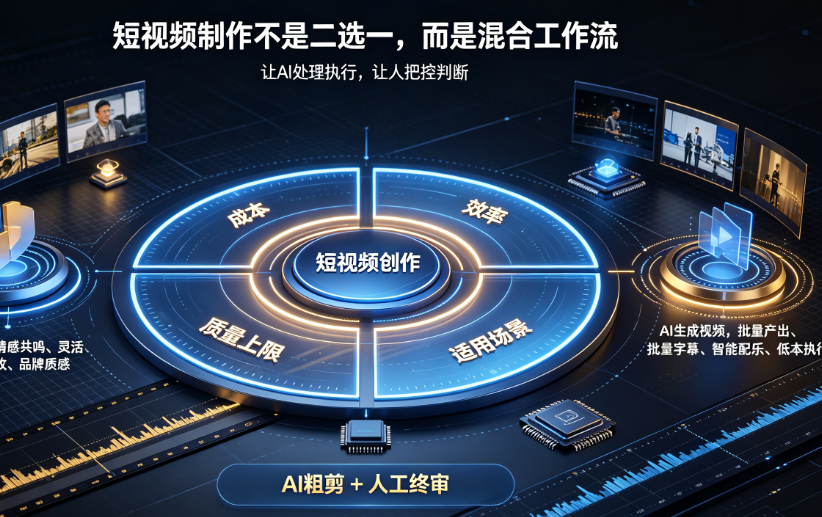 人工剪辑3小时 vs AI生成3分钟:门店短视频生产效率的百倍差距