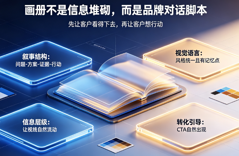 战略级品牌画册的4个设计原则:叙事结构、视觉语言、信息层级、转化引导