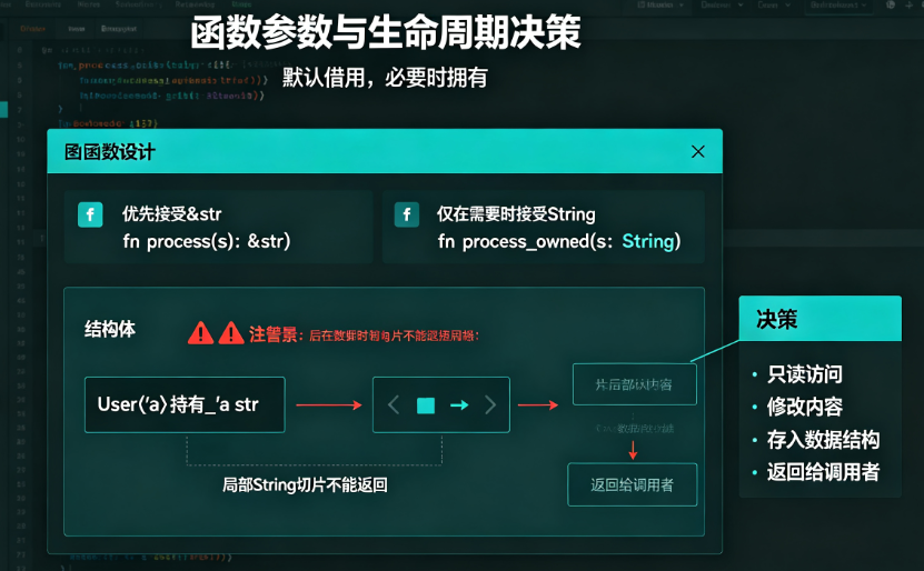 Rust中的String与&str究竟有何不同?何时该用借用,何时必须拥有所有权?一文讲透内存哲学
