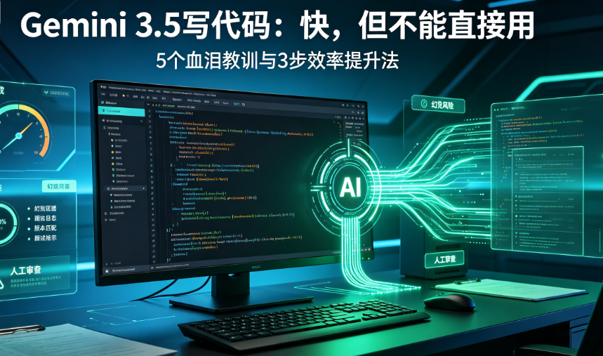 Gemini 3.5代码生成避坑指南:5个血泪教训 + 3步效率提升法,别再低估这个工具