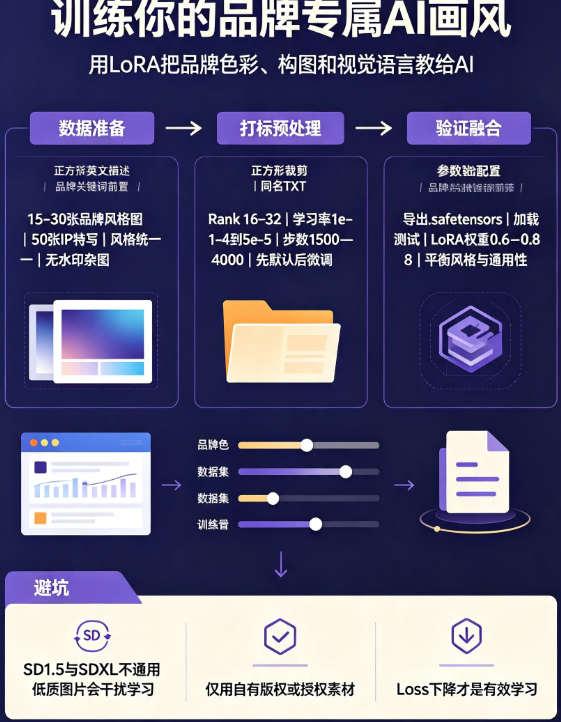 用通用模型总嫌“没个性”?教你用LoRA微调技术，三天内训练出专属你品牌的AI画风
