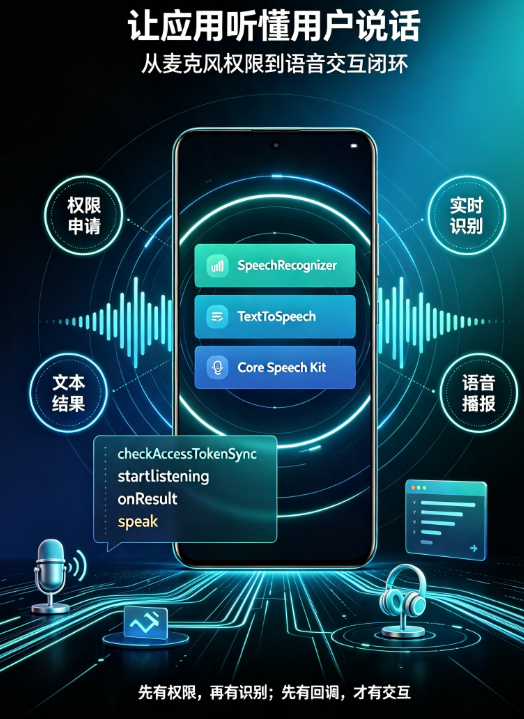 鸿蒙应用怎么加语音输入?揭秘HarmonyOS NEXT AI语音服务的核心能力与接入方法