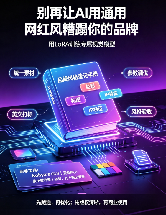 用通用模型总嫌“没个性”?教你用LoRA微调技术，三天内训练出专属你品牌的AI画风