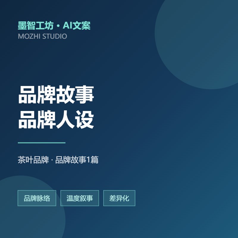 品牌故事·茶叶品牌差异化叙事1篇
