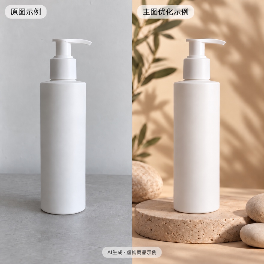虚构案例｜AI辅助电商主图氛围优化示例