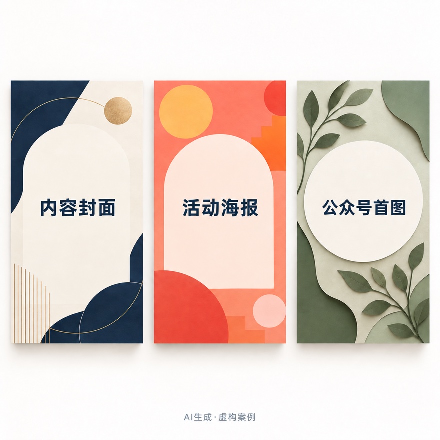 虚构案例｜AI辅助内容与活动封面组合示例