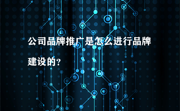 公司品牌推广是怎么进行品牌建设的?