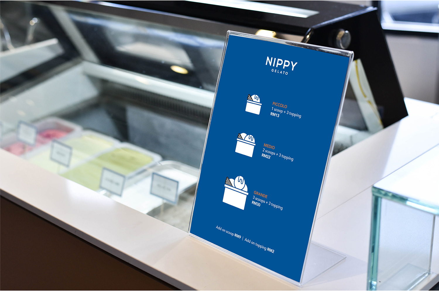 马来西亚Nippy Gelato冰淇淋店品牌形象设计