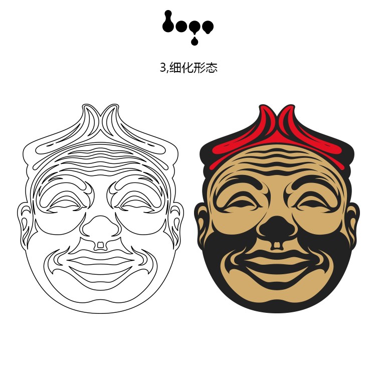 同一种元素设计了3款风格迥异的创意LOGO