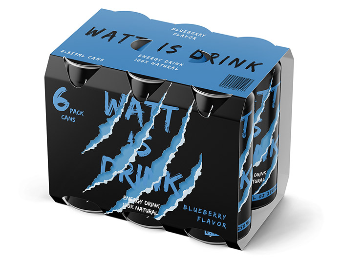 Watt is drink能量饮料包装设计