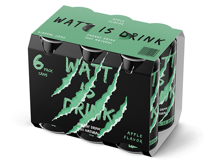 Watt is drink能量饮料包装设计