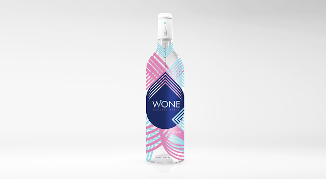 优雅的线条和配色:WONE纯净水包装设计 优雅的线条和配色:WONE纯净水包装设计
