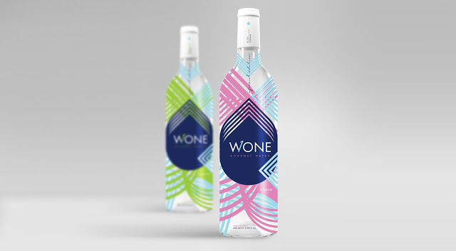 优雅的线条和配色:WONE纯净水包装设计 优雅的线条和配色:WONE纯净水包装设计