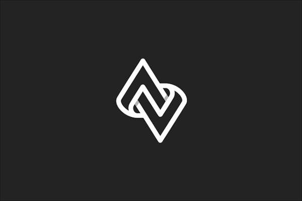 Angelo Vito重叠和扁平化效果logo设计