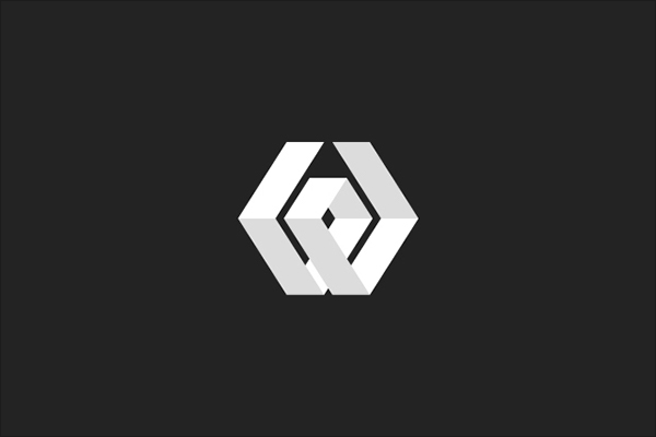 Angelo Vito重叠和扁平化效果logo设计