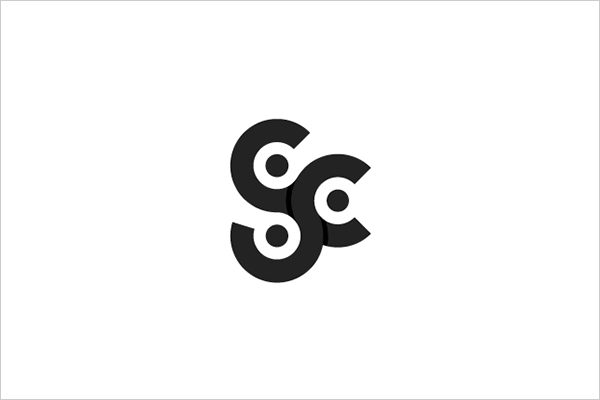 Angelo Vito重叠和扁平化效果logo设计