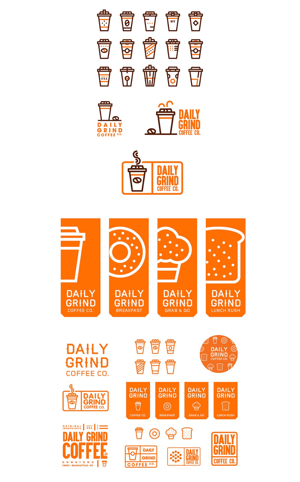 Daily Grind咖啡品牌和包装设计