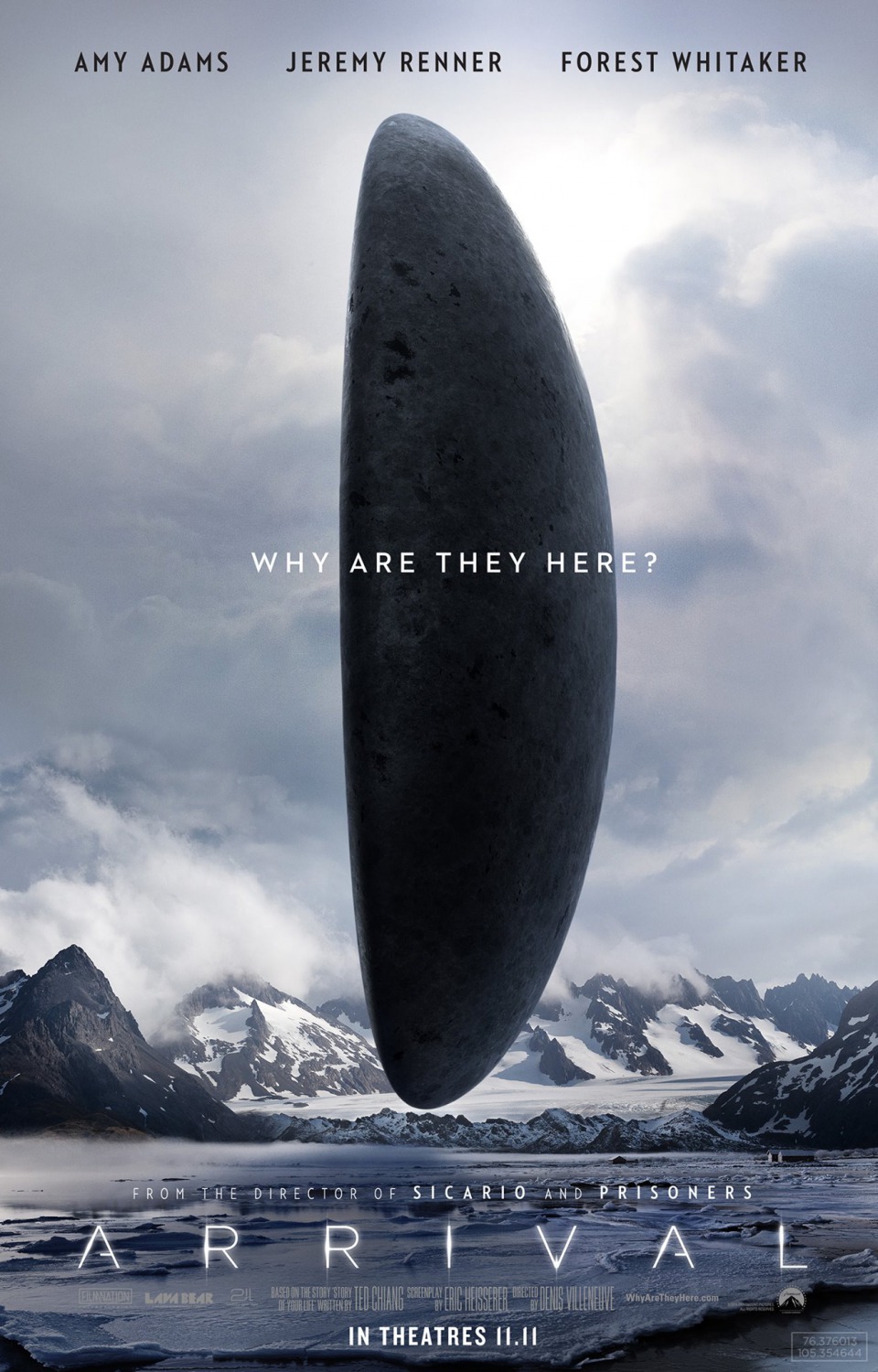 小说改编的科幻电影海报设计欣赏：降临Arrival