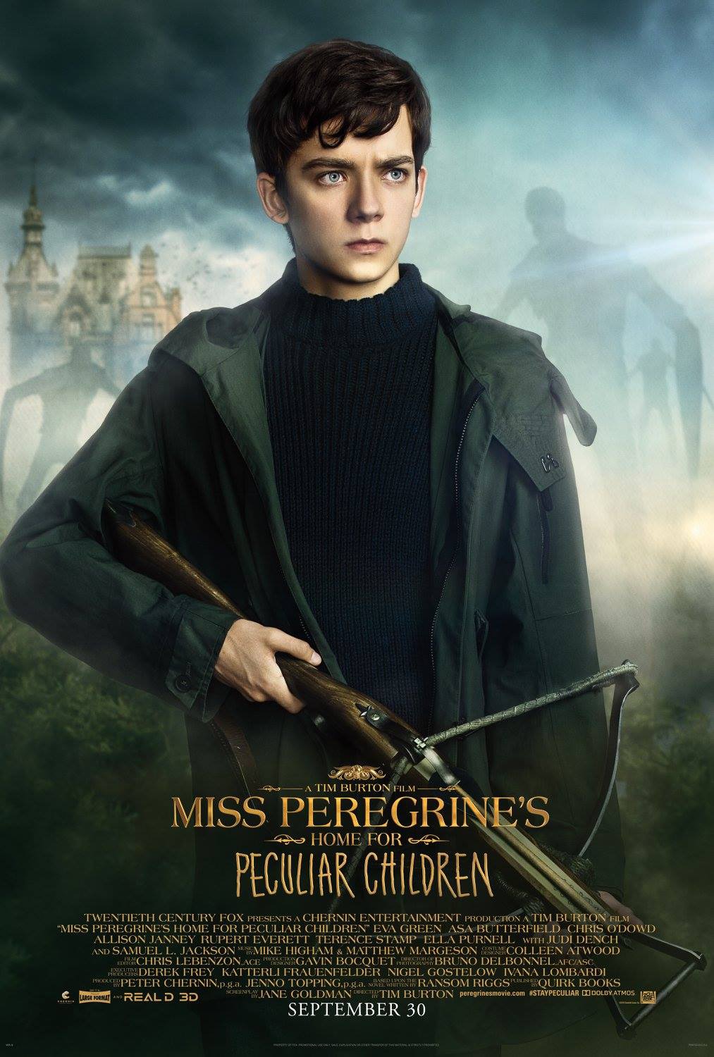 欧美风电影海报欣赏:佩小姐的奇幻城堡's Home for Peculiar Children)