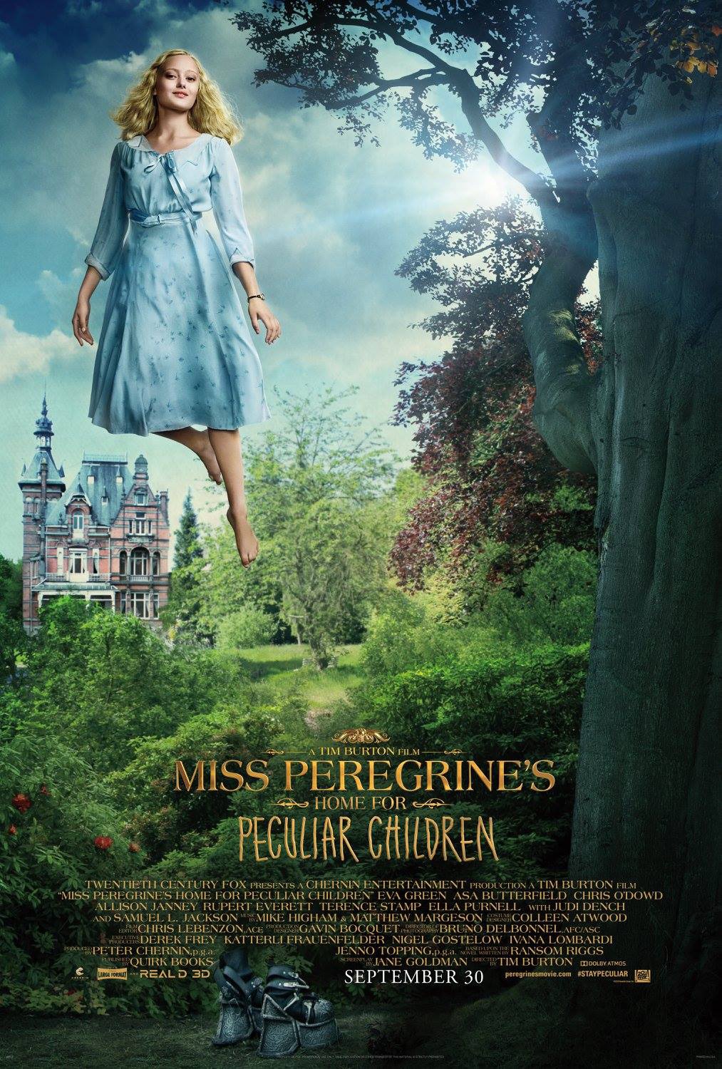 欧美风电影海报欣赏:佩小姐的奇幻城堡's Home for Peculiar Children)