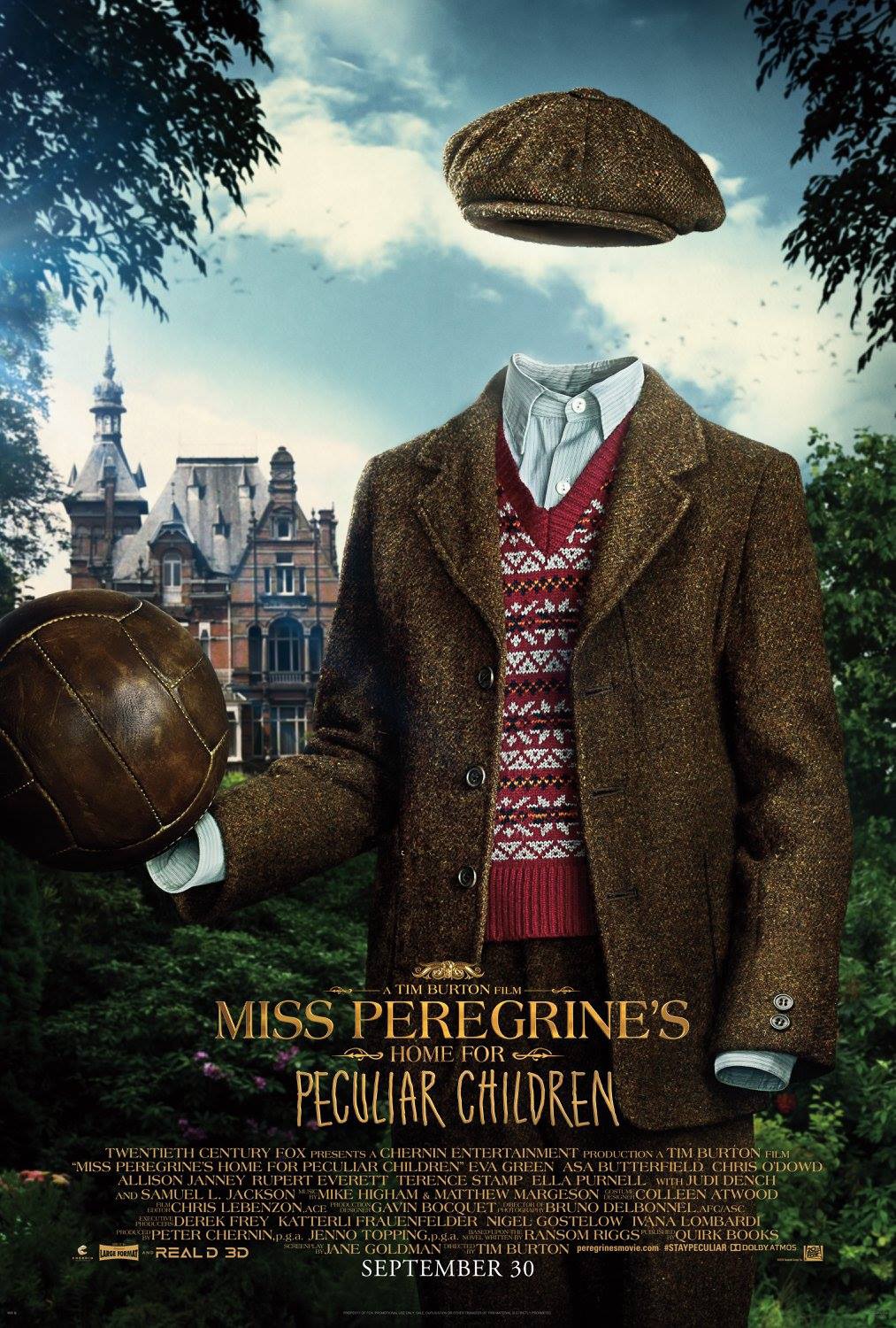 欧美风电影海报欣赏:佩小姐的奇幻城堡's Home for Peculiar Children)