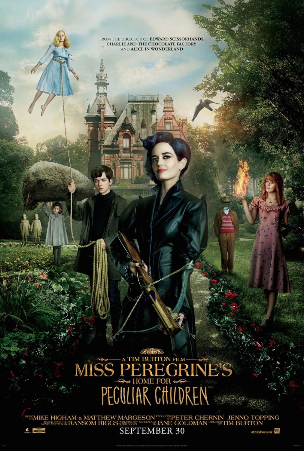 欧美风电影海报欣赏:佩小姐的奇幻城堡's Home for Peculiar Children)
