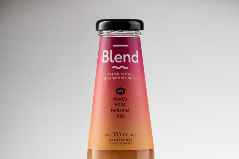 Blend果汁包装设计 Blend多口味浓缩果汁饮料夏季饮品包装设计