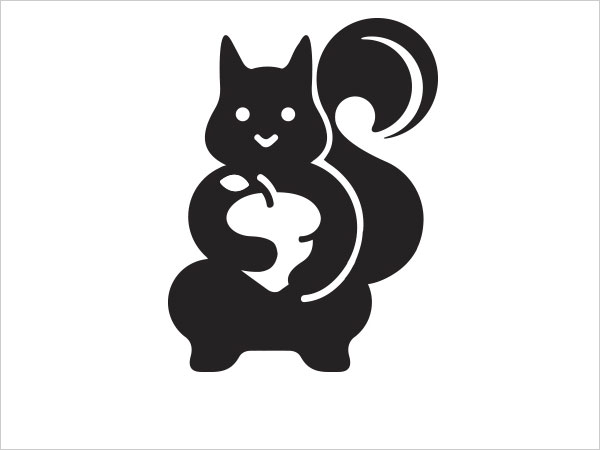 Martigny Matthieu负空间效果的动物logo图案设计