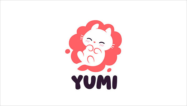 可爱猫咪主题Logo设计欣赏