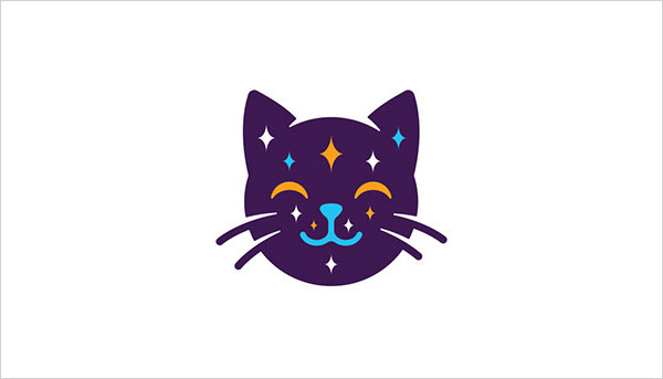 可爱猫咪主题Logo设计欣赏